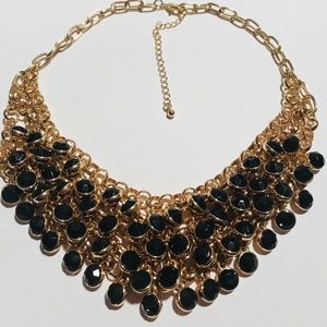 Statement Necklace Gold and Black